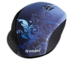 Verbatim 97785 Wireless Notebook Optical Mouse - Design Series - Blue
