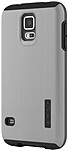 Incipio DualPro SHINE Case for Samsung Galaxy S5 Silver Black SA 528 SLVRBLK Dual Protection Aluminum Finish Plextonium