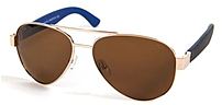 Versace 856172007541 1969 Classic Aviator Sunglasses - Gold/brown