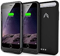 Avier AV BP602 101 iP31 Slim Fit Battery Case for iPhone 6 3100 mAh Black and Smoke Frames