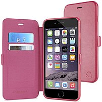 Gear Beast GearFolio CFSC I6A PNK Wallet Folio Flip Case with Screen Protector for Apple iPhone 6 Plus Pink