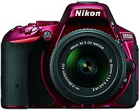 Nikon 1547 D5500 24.2 Megapixels DX Format Digital SLR Camera with 18 55 mm Lens 3.2 inch LCD Display Red