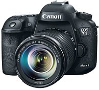 Canon EOS 7D Mark II Digital SLR Camera with 18 135mm IS STM Lens 3 quot; LCD Display 16 9 7.5x Optical Zoom Optical IS 5472 x 3648 Image 1920 x 1080 Video HDMI PictBridge HD Movie Mode Wireless LAN G