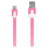 iEssentials 3.3ft Micro USB Flat Colored Charge and Sync Cable For APPLE Android USB 3.30 ft 1 x Male Micro USB 1 x Type A Male USB Pink IE DCMICRO PK