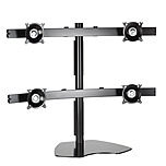Chief KTP445B Widescreen Quad Monitor Table Stand Up to 80lb Flat Panel Monitor Black Desk mountable
