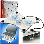 Trademark Global 72-2034  Laptop Buddy Usb Cooling Pad With 3 Fans & 6 Leds