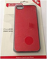 Accellorize Classic Series 890968001153 Metal Case for iPhone 5 5S Brushed Red
