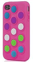 Incipio WM IPH 114 PNK Dottie Customizable Silicone Case for iPhone 4 4S Pink