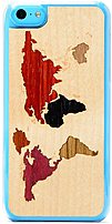 Carved 5C CC1 WORLD Slim Wood Case for iPhone 5C World Map Inlay