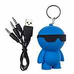 Ihip Ip-lildudebt-bl Little Dude Bluetooth Wireless Speaker With Built-in Microphone And Key Ring - Blue