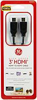 Ge 24152 3 Feet High Speed Hdmi Cable - Black