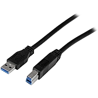 StarTech.com 1m 3ft Certified SuperSpeed USB 3.0 A to B Cable M M USB for Storage Enclosure Card Reader Docking Station 3.28 ft 1 Pack 1 x Type A Male USB 1 x Type B Male USB Shielding Black USB3CAB1M