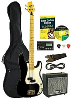 For Dummies Kbfdpk Electric Bass Guitar Starter Pack - Black