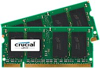 Crucial 2gb Ddr2 Sdram Memory Module - 2gb (2 X 1gb) - 667mhz Ddr2-667/pc2-5300 - Non-ecc - Ddr2 Sdram - 200-pin Ct2kit12864ac667