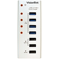 Visiontek Charge & Sync Usb 3.0 Seven Port Hub - Usb - External - 7 Usb Port(s) - 4 Usb 3.0 Port(s) - Mac, Pc, Linux 900725