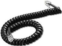 Clarity 50951.001 15 Feet Coiled Handset Cord for PTT and PTS Handsets Black