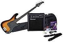 Silvertone Sslb11pak-sb Bass Guitar And Amp Package - Sunburst