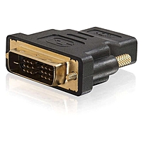 C2G 40746 DVI D to HDMI Inline Adapter for HDTVs M F 1 x DVI D Single Link Male Digital Video 1 x HDMI Female Digital Audio Video Black