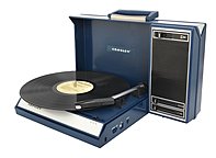 Crosley Spinnerette Cr6016a Record Turntable - Belt Drive - Manual - 78, 45, 33.33 Rpm - Blue Cr6016a-bl