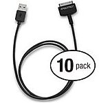 Ergotron Tablet Management 30 Pin to USB Cable Kit 76 cm Length for iPad USB Proprietary for iPad Tablet PC iPhone iPod 2.49 ft 10 Pack 1 x Male Proprietary Connector 1 x Type A Male USB MFI Black 97 