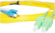C2G 810 L87 010FT Singlemode Duplex Patch Cable 10 Feet LC to SC APC Connectors Yellow