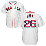 Majestic 726658689465 Boston Red Sox Cool Base Jersey - #26 Brock Holt - 100% Polyester - Small - White/red