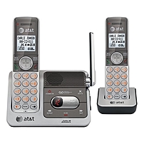 At&t Cl82201 Dect 6.0 Expandable Cordless Phone With Answering System And Caller Id/call Waiting, Silver, 2 Handsets - Cordless - 1 X Phone Line - 1 X Handset - Speakerphone - Answering Machine - Hearing Aid Compatible