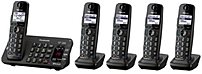 Panasonic KX TG465SK Link To Cell Bluetooth DECT 6.0 Cordless Phone 5 Handsets Black