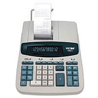 Victor 12603 Commercial Calculator - 4.6 - Clock, Date, Independent Memory, Item Count, 4-key Memory, Extra Large Display, Sign Change - Ac Supply Powered - 8&quot; X 11&quot; X 2.8&quot; - White, Gray - 1 Each 1260-3