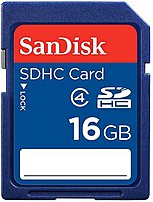 SanDisk SDSDB 016G AW46 16 GB SDHC Class 4 Flash Memory Card Blue