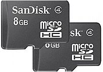 SanDisk SDSDQB2 008G AW46 8 GB Class 4 microSDHC Memory Card 2 Pack