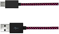 Just Wireless 05425 6 Feet Micro USB Charger Pink Black 05456