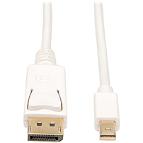 Tripp Lite 3ft Mini DisplayPort to DisplayPort Adapter Converter Cable mDP to DP M\/M - DisplayPort for Audio\/Video Device, TV, Monitor, Notebook - 3 ft - 1 x DisplayPort Male Digital Audio\/Video - 1 x Mini DisplayPort Male Thunderbolt - White\