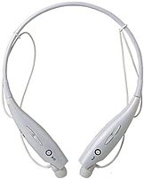 iPM IPMBLTNECK W Noise Cancelling Bluetooth Neckband Headset with Built In Microphone White