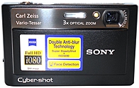 Sony Cyber shot DSC T20B Digital camera point and shoot 8.1 Mpix optical zoom 3 x supported memory Memory Stick Duo Memory Stick PRO Duo black DSC T20 B