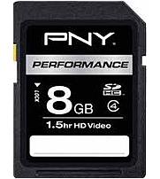 PNY P SDHC8G4H GEBF 8 GB Performance Class 4 SDHC Memory Card