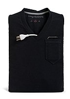 Computer Apparel CA VN17 BK 17 inch Notebook Case V Neck Sleeve Cotton Black