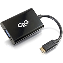 C2G HDMI Mini to VGA and Audio\/Video Adapter Converter Dongle for Laptops and Tablets - M\/F - HDMI\/Mini-phone\/VGA for Audio\/Video Device, Monitor, Notebook - 8\