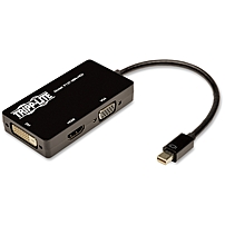 Tripp Lite 6in Mini DisplayPort to VGA \/ DVI \/ HDMI Adapter Converter mDP 6\