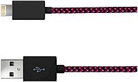 Just Wireless 705954054368 5 Feet USB to lightning Cable Black Pink