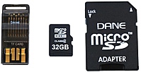Dane MJ 3IN132G C 32 GB 3 in 1 microSD Card Kit 1 x SD Adapter 1 x USB Adapter