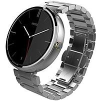Motorola  00421nartl Moto 360 1.6-inch 23mm Smartwatch For Android/iphone - 1.6-inch - 4 Gb - 512 Mb Standard - 320 X 290 - Touchscreen - Light Metal - Ambient Light Sensor, Optical Heart Rate Sensor, Pedometer - Email, Text Messaging -  Bluetooth 4.0
