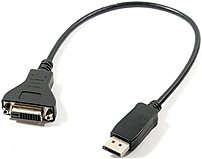 Dell 6RYM4 DVI D to Display Port Cable Black