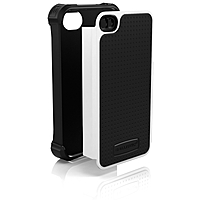 Ballistic iPhone 4 4S Shell Gel SG Series Case iPhone Black White Polycarbonate Silicone Polymer SA0582 M385