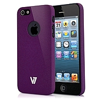 V7 SAND FINISH DURABLE PC COVER PUR iPhone Purple Sand Rubber PA19MPUR 2N