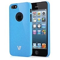 V7 SAND FINISH DURABLE PC COVER BLU iPhone Blue Sand Rubber PA19MBLU 2N