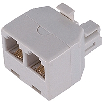 GE 76191 White Duplex In Wall Adapter White
