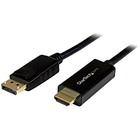StarTech.com DP2HDMM2MB DisplayPort to HDMI converter cable 6 ft 2m 4K DisplayPort HDMI for Ultrabook Projector Desktop Computer 6.56 ft 1 Pack 1 x DisplayPort Male Digital Audio Video 1 x HDMI Male D