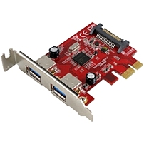 Visiontek USB 3.0 PCIe Expansion Card 2 port PCI Express Plug in Card 2 USB Port s 2 USB 3.0 Port s 900598