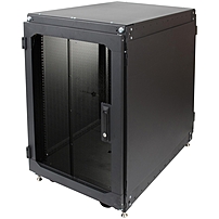 Rack Solutions 16U Office Cabinet with Key Lock 16U Wide x 29 quot; Deep for Server Black 1200 lb x Maximum Weight Capacity 151 3500